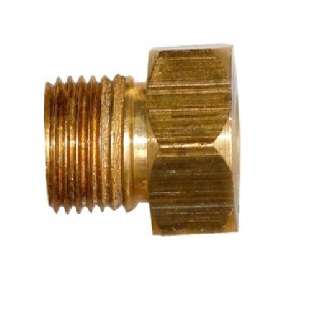 TUERCA PEQUEÑA DE LATON RABO COCHINO ROSCA SAE 1/4" REF. C04-V-08 MARCA VENEPRO
