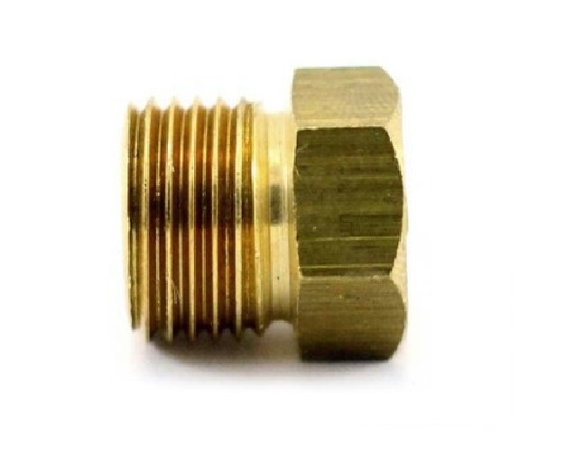 CONEXIÓN DE LATON TUERCA FLARE 45° INVERTIDA MACHO CIEGA 1/4" REF. 41-WCV-08 MARCA VENEPRO