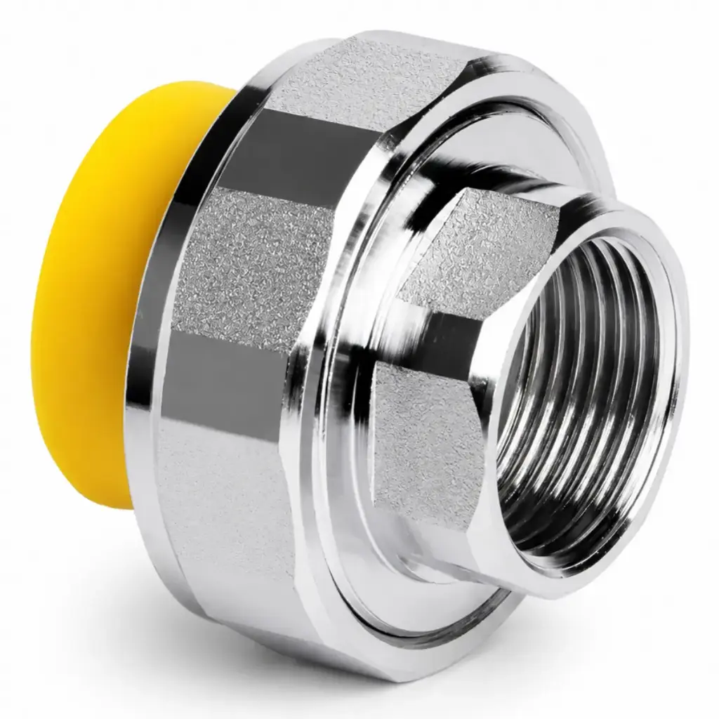 UNION CON ROSCA HEMBRA DE 20 MM X 1/2" LINEA AMARILLA REF. DSI001A MARCA DONSEN
