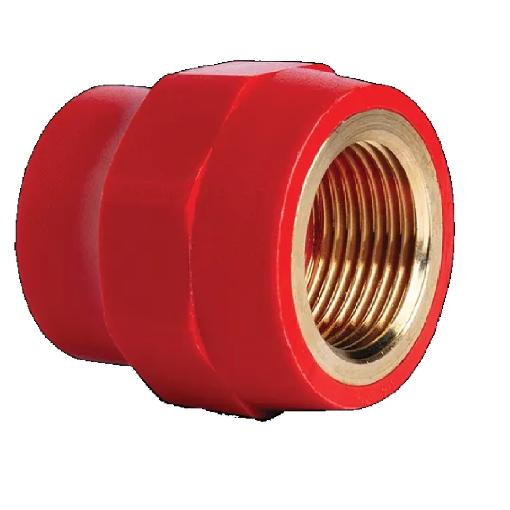 UNIÓN CON ROSCA HEMBRA DE 25 MM X 3/4" FIRETEC LINEA ROJA COD-DSI002F MARCA DONSEN