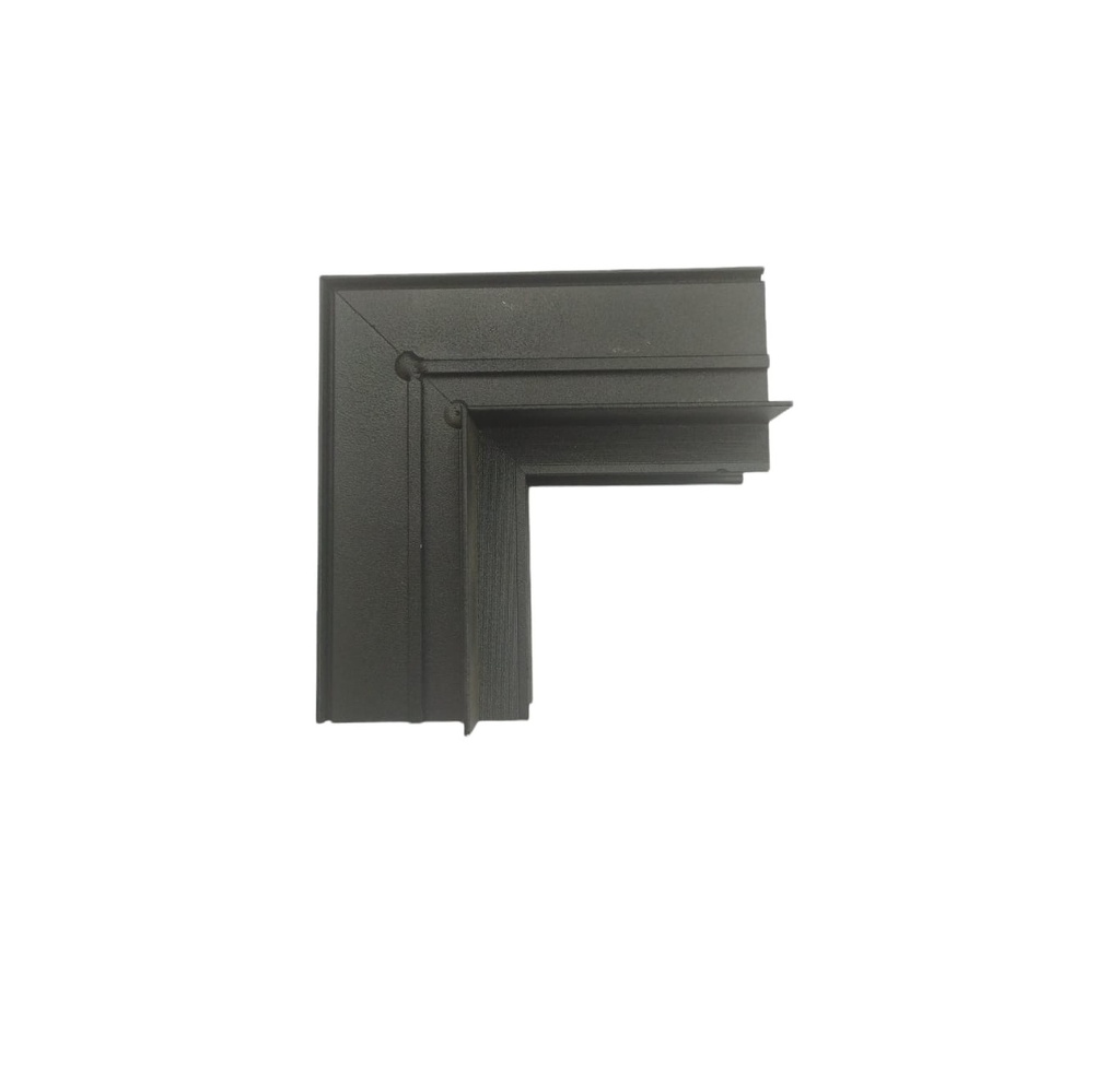 UNION CONECTOR ANGULO HORIZONTAL NEGRO P/ RIEL TRACK LIGHT P/ EMPOTRAR MAGNETICO ILUMINAK