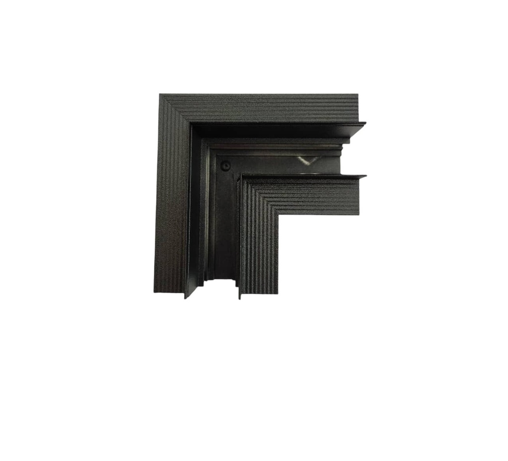 UNION CONECTOR ANGULO VERTICAL NEGRO P/ RIEL TRACK LIGHT P/ EMPOTRAR MAGNETICO ILUMINAK