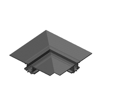 UNION CONECTOR ANGULO EN TECHO 8X1.5CM NEGRO P/RIEL MAGNETICO ULTRADELGADO REF.LUM-685 LUMIND