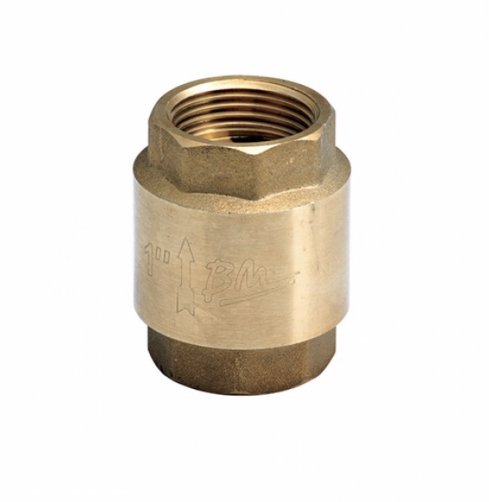 VALVULA CHECK DE 3/4" SIN FILTRO REF. VCK3/4 MARCA BM