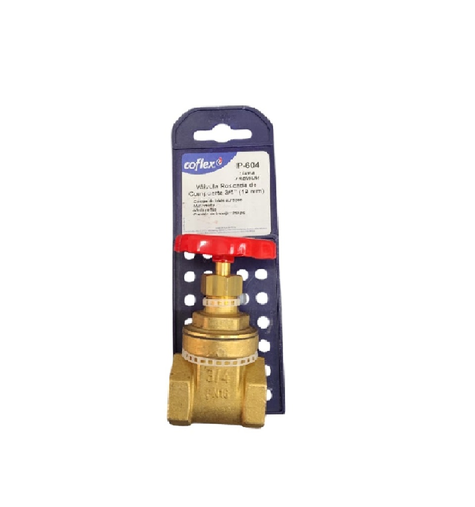 VALVULA COMPUERTA DE 3/4" REF. IP-604 MARCA COFLEX