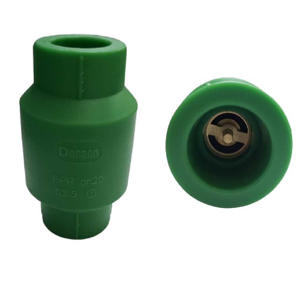 VALVULA CHECK PPR DE 20 MM (CUERPO INTERNO EN BRONCE) REF. DSH801 MARCA DONSEN