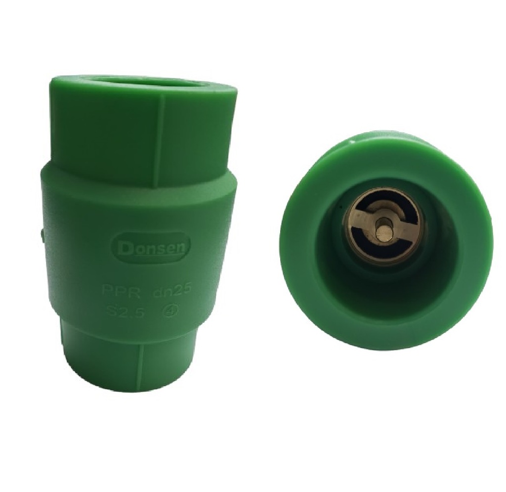 VALVULA CHECK PPR DE 25 MM (CUERPO INTERNO EN BRONCE) REF. DSH802 MARCA DONSEN