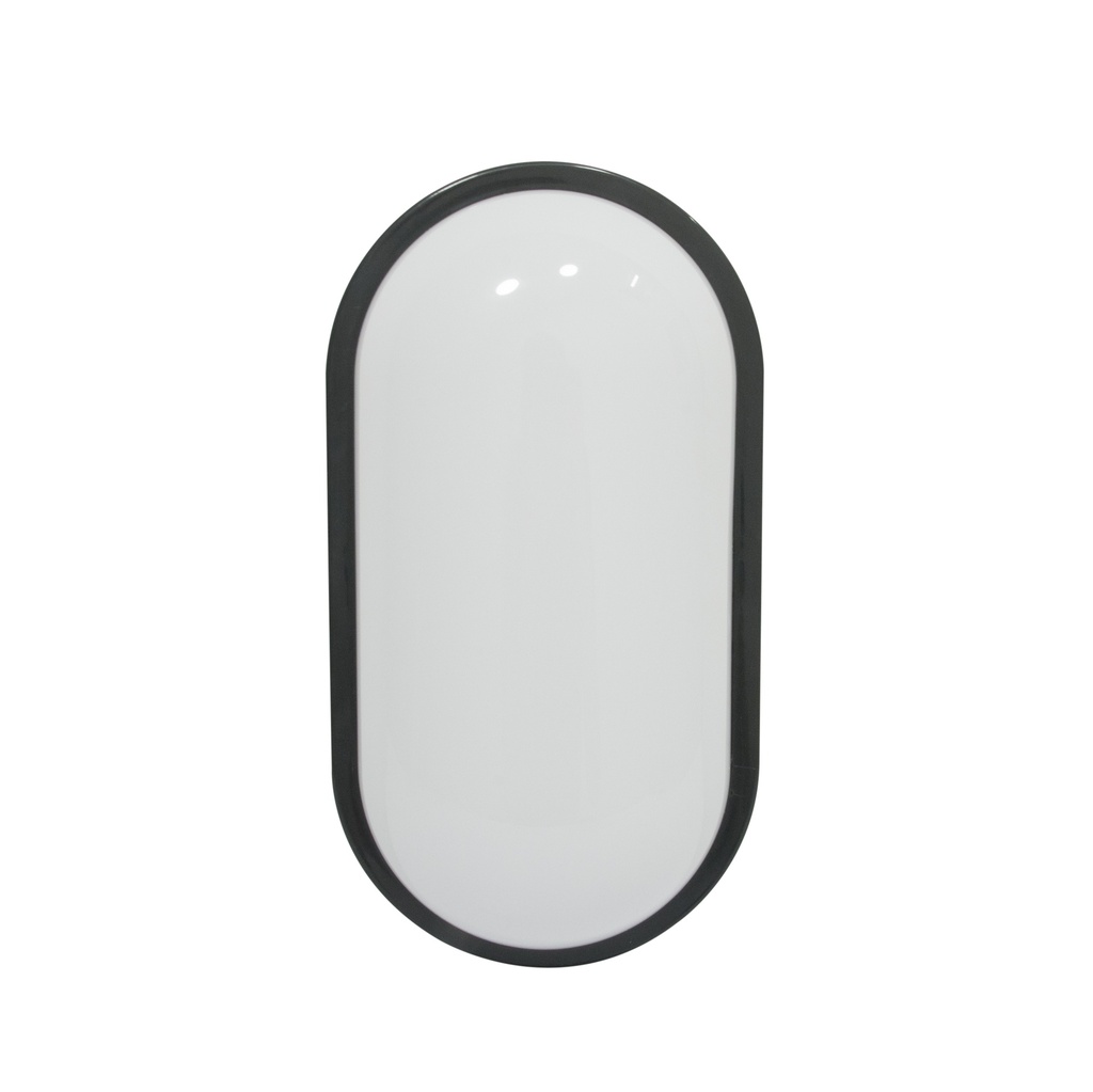 VAPOLETA LED OVALADA 20 W IP65 6500 K 110- 265 V COLOR NEGRO REF.LUM08080 / 300302 MARCA HEA LIGHT