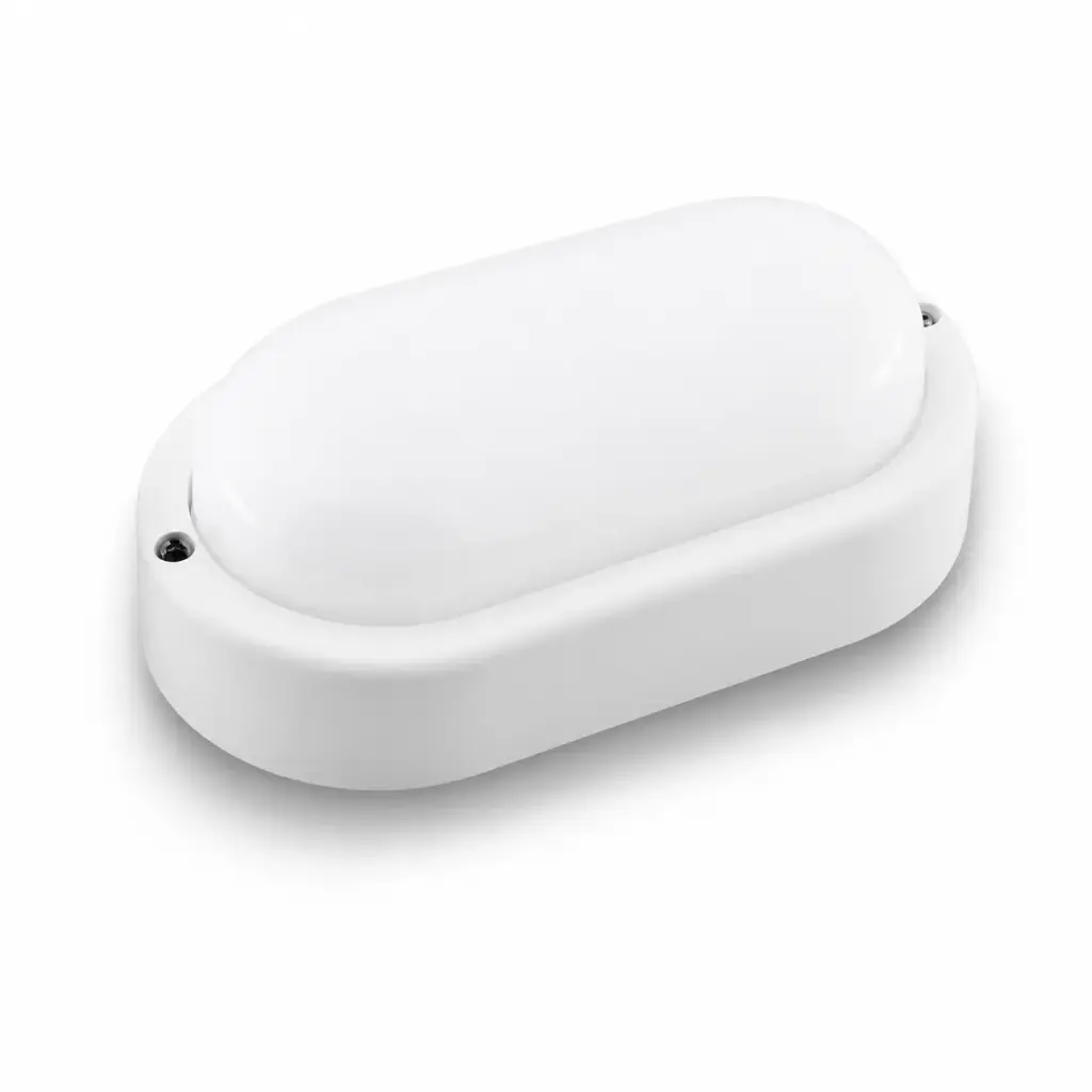 VAPOLETA OVALADA 8 W IP54 3000 K MULTV 90-265V COLOR BLANCO REF. VP8OVAL3K MARCA LUCERNA