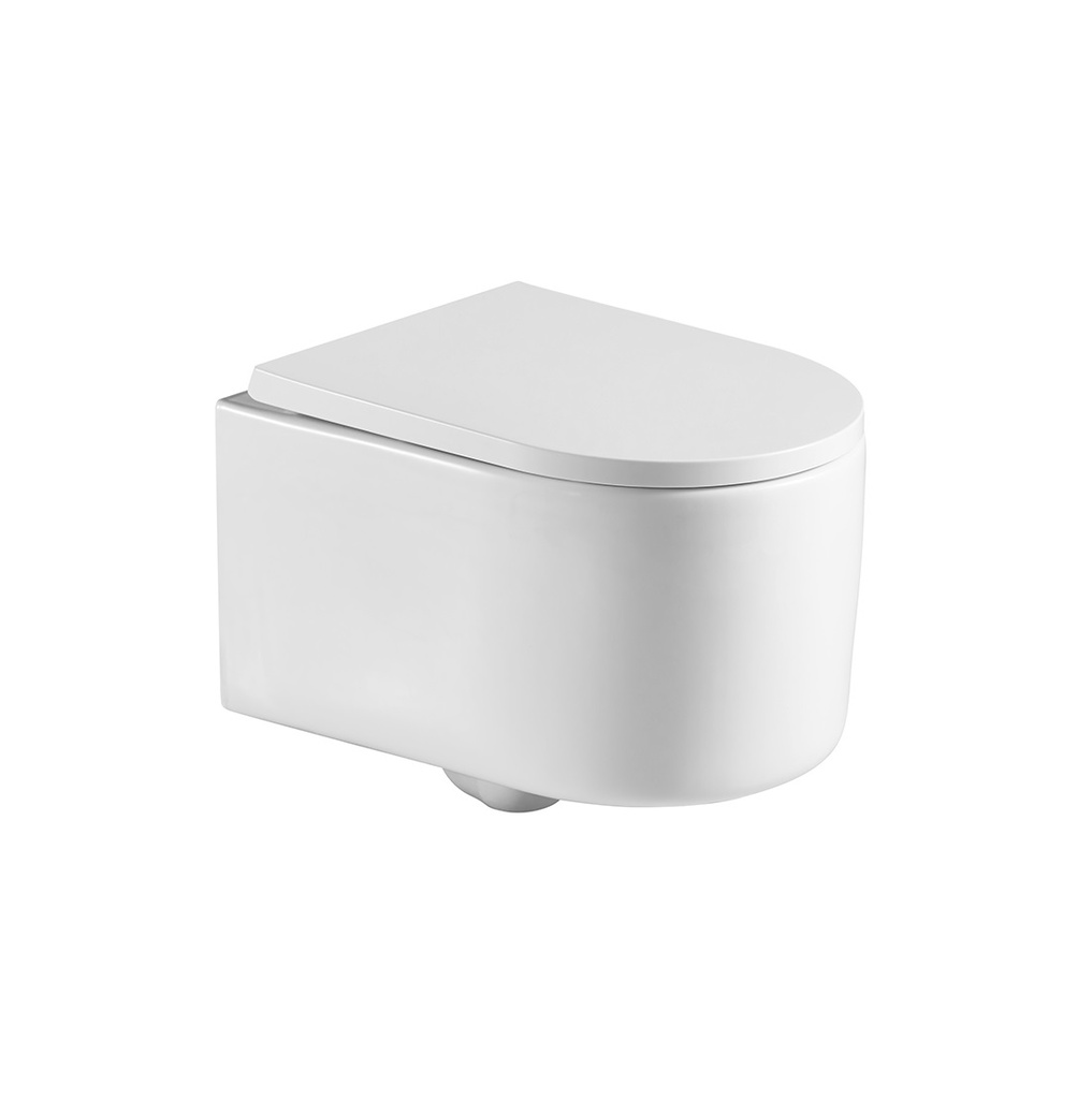 WC SUSPENDIDO / AEREO C/ TAZA TAPA + PLACA DES+ TANQUE DESCARGA PARED BLANCO BRILLANTE KU-072E-UQ3E MARCA KUBO