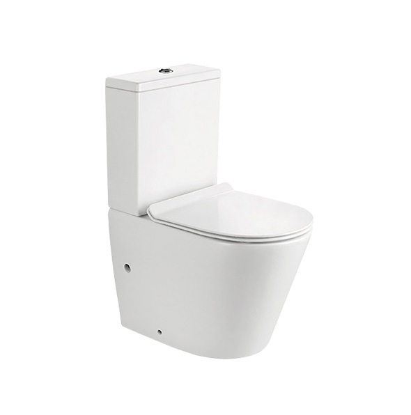 WC SANITARIO TWO PIECE TANQUE CUADRADO C/ASIENTO SOFT CLOSE PLANO/ DOBLE DESCAR / BLANCO MARCA KUBO