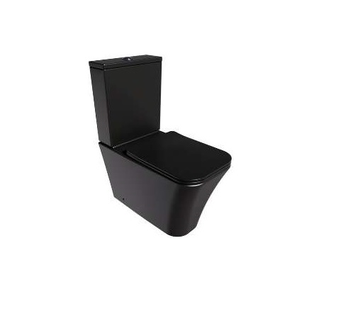 WC TAZA KUBE RIMLESS ARRASTRE CARGA DUAL NOIR COLOR NEGRO REF. NV-WC7881+WC7882 MARCA NOVA