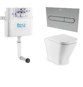 WC SUSPENDIDO GAP TANQUE EMPOTRABLE COMPLETO ( TAZA,TAPA, TANQUE Y PLACA) MARCA ROCA