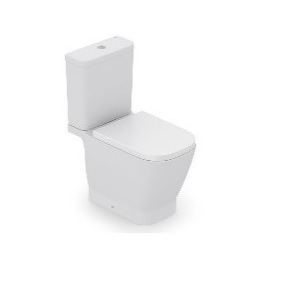 WC GAP PERLA/ TANQUE DOBLE DESCARGA PUSH BUTTON ARRIBA + TAPA ASIENTO CON FRENO + CANILLA MARCA ROCA