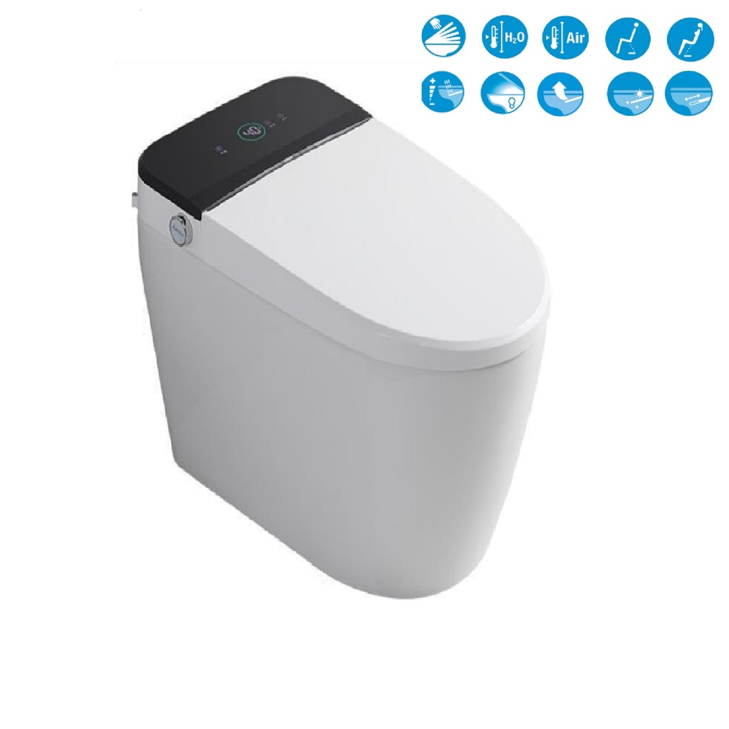 WC SANITARIO INTELIGENTE ONE PIECE ELONGADO CON ASIENTO COLOR BLANCO REF. SAN-110 MARCA UNIQUE