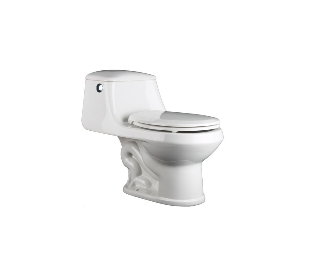 WC SANITARIO ONE PIECE ELONG. CIERRE LENTO MOD.RIMINI BOTON LATERAL COLOR BLANCO GLACIAR CSA460361321CA VENCERAMICA
