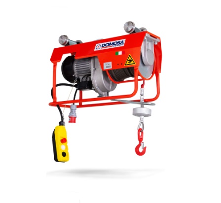 WINCHE ELEVADOR TRIFASICO 1 TON GUAYA 9MM 25MTS 220V 2.80 KVA REF. 8-KN-1000-T MARCA DOMOSA