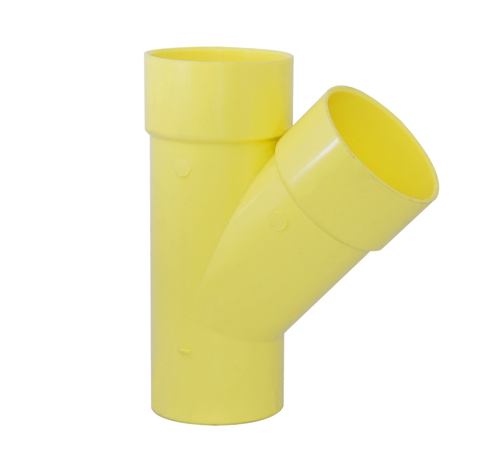 YEE REDUCIDA DE PVC PARA AGUA SERVIDA 110 MM X 75 MM ( 4" X 3" ) REF. CTV-E-18 MARCA CONECTANDO