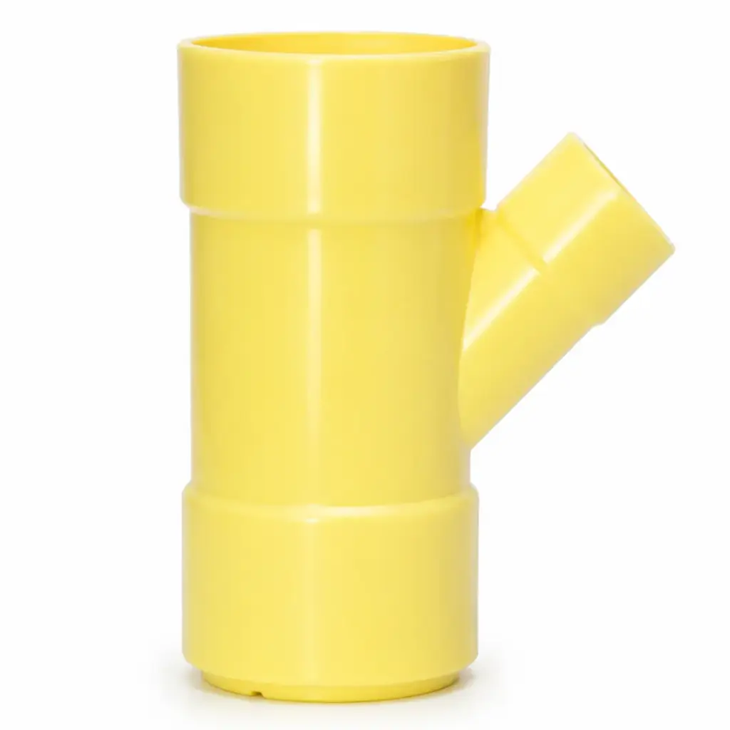 YEE DE PVC PARA AGUA SERVIDA DE 110 MM X 3,2 MM (4") C X C X C AMARILLO REF. C100024CC MARCA UNITECA