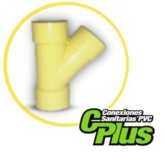 YEE DE PVC PARA AGUA SERVIDA DE 200 MM ( 8 " ) C X C X C REF. C100027S MARCA UNITECA