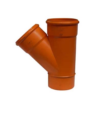 YEE REFORZADO DE PVC AGUA SERVIDA DE 75 MM X 3.2 MM (3" ) C X C X E NARNAJA REF. C101020 UNITECA