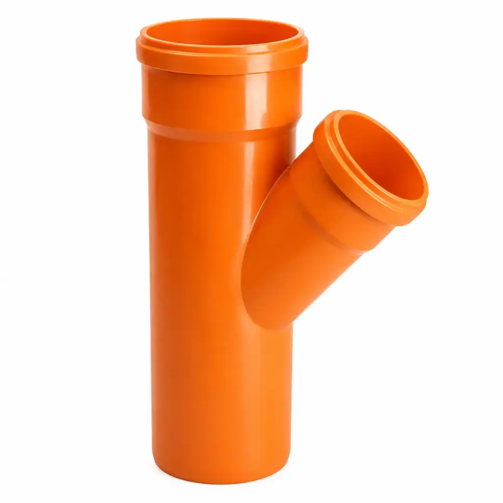 YEE REDUCIDA REFORZADA PVC P/ AGUA SERVIDA 75MM X 50MM C-C-E NARANJA REF. C111050 MARCA UNITECA