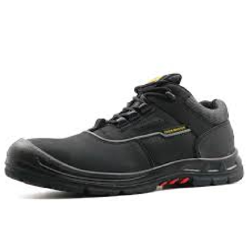 ZAPATO DE CUERO TALLA 40 SUELA POLIU. S/PUNTERA PIEL NOBUCK NEGRO REF.TH003 MARCA RU2S TIGER MASTER