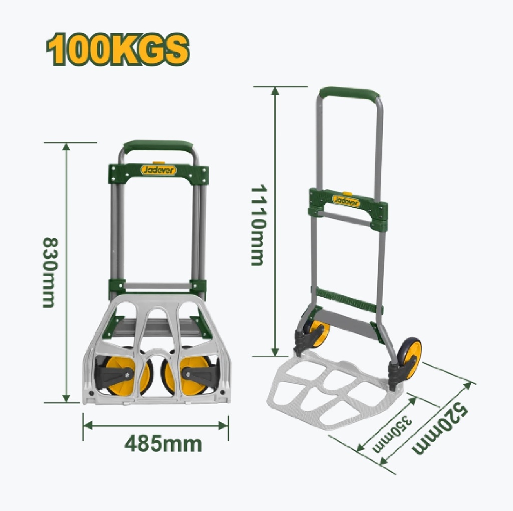 ZORRA PLEGABLE / CARRUCHA CAP. 100 KG REF. JDWB9A10 / 203434 MARCA JADEVER