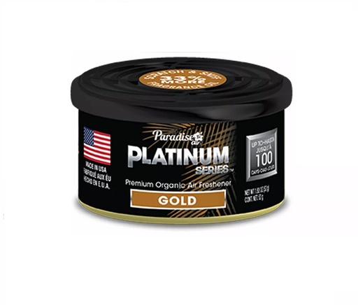 [AMB-PAR-031003-GOLD] AMBIENTADOR ORGANICO PARA CARRO SERIE PLATINUM GOLD REF. 031003-GOLD MARCA PARADISE