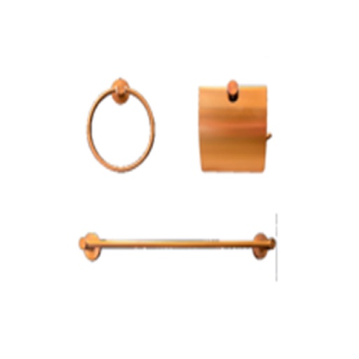 [ACC-QM-14.100.1504.BR] ACCESORIOS DE BAÑO 3 PZAS SERIE RIA COLOR BRONCE REF. QM-14.100.1504.BR MARCA QUALITY METAL