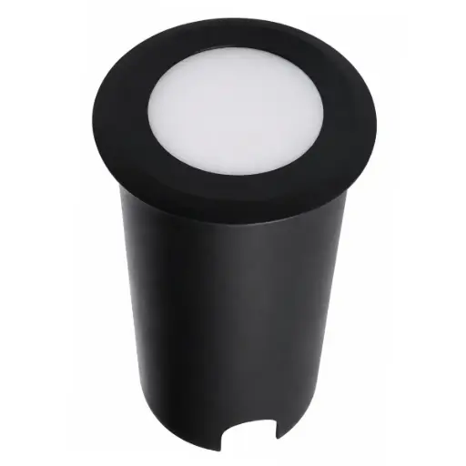 [APL-LUM-LUM-1351] APLIQUE / LUMINARIA REDONDA PISO 2 W 3000K 100-240V IP65 NEGRO REF. LUM-1351 MARCA LUMIND