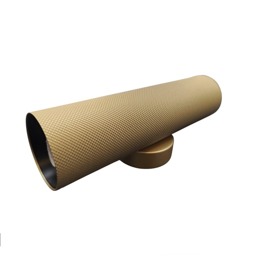 [APL-LUM-LUM-1524] APLIQUE PARED PARA DICROICO GU10 X 2 CILINDRO 20 CM X 5.5 CM UP&DOWN DORADO REF LUM-1524 LUMIND