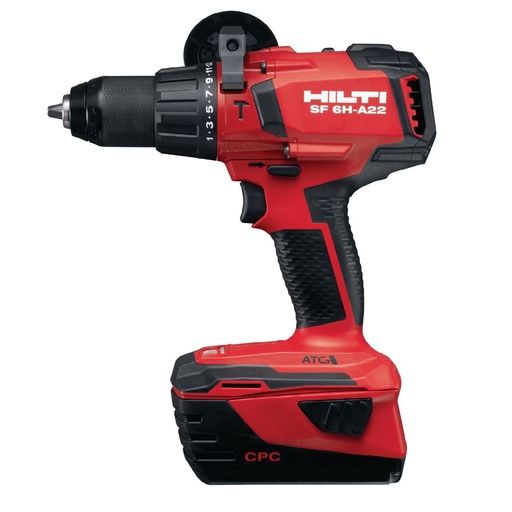 [ATO-HIL-2184394] ATONILLADOR TALADRO PERCUTOR INALAMBRICO SF 6 A22 BAT. 22V 490 - 2000 RPM CARG + BAT REF. 2184394 HI