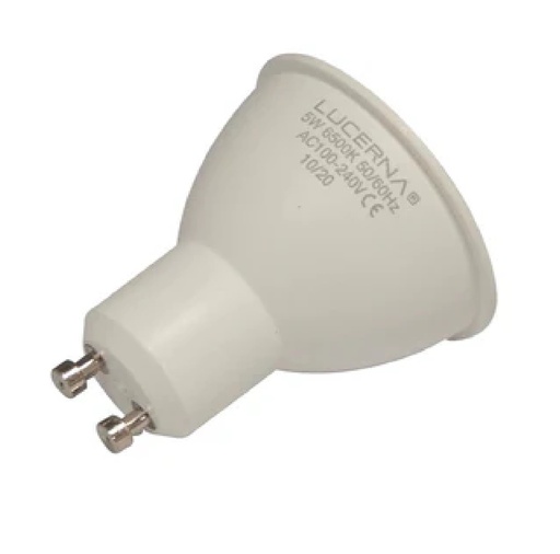 [BOM-LUC-5WGU104K] BOMBILLO DICROICO LED GU10 5 W 4000 K 450 LM 50 - 60 HZ AC 100 - 275 V REF. 503933 MARCA LUCERNA