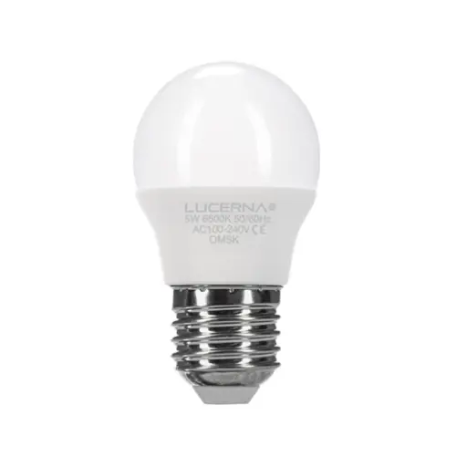 [BOM-LUC-5WG456K] BOMBILLO LED TIPO BULBO 5 W E27 6500 K (LUZ FRIA) MULTV 100 - 240 V REF. 5WG456K MARCA LUCERNA