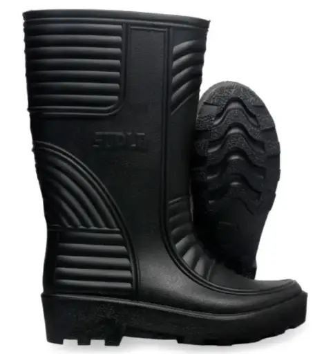 [BOT-SUP-SP-T42] BOTA DE GOMA / PVC CAÑA LARGA SIN PUNTERA COLOR NEGRO TALLA-42 (PAR) MOD. 0311  MARCA SUPLA