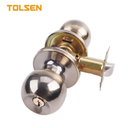 [CER-TOL-55161] CERRADURA DE POMO / BOLA CON LLAVE BRONCE PARA DORMITORIO REF. 55161 MARCA TOLSEN