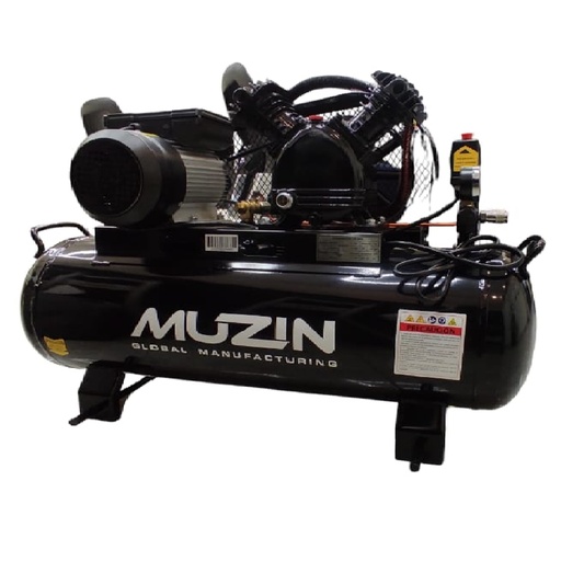 [COM-MUZ-XBC270] COMPRESOR HORIZONTAL C/RUEDAS C/ CORREA 70 LTS 2 HP 115 PSI 110-220V 980 RPM 2 FASE REF XBC270 MUZIN