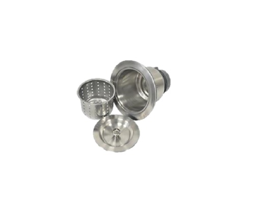 [DES-UNI-DES-500] DESAGUE PARA FREGADERO DE LUJO ACERO INOX. 3 1/2" CON PLASTICO REF DES-500 MARCA UNIQUE
