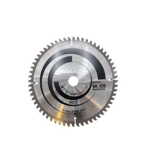 [DIS-BOS-876078] DISCO MULTI MATERIAL 7 1/4" X 5/8" X 2 MM 60T REF. 876078 / 602006 MARCA BOSCH