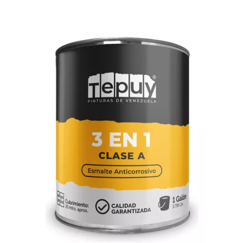 [ESM-TEP-3EN1-AMA] ESMALTE ANTOCORROSIVO 3 EN 1 (1GL) COLOR AMARILLO INTENSO ( PROMO ) MARCA TEPUY