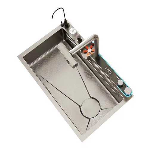 [FRE-BAR-FRE.01.19] FREGADERO MULTIFUNCIONAL ACERO INOX. BAJO TOPE 82 X 46 X 22 CM BRUSH DIAMANTE REF FRE.01.19 BARI