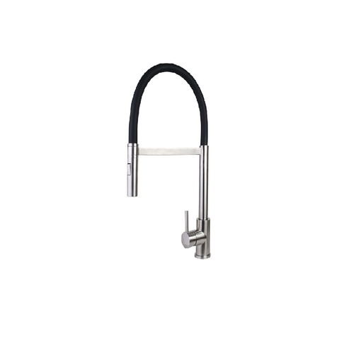 [GRI-GAS-NARDIS] GRIFERIA MONOMANDO ALTO P/ FREGADERO ACERO INOX MANGUERA EXTRAIBLE BRUSH DE SILICON REF NARDIS GASCO