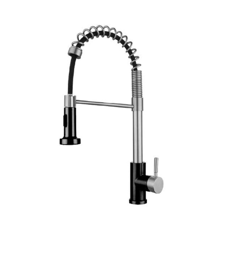 [GRI-GAS-VERONA] GRIFERIA MONOMANDO ALTO P/ FREGADERO ACERO INOX MANGUERA EXTRAIBLE SATINADO REF VERONA MARCA GASCO