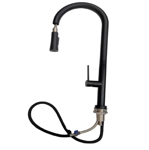 [GRI-UNI-GRI-911] GRIFERIA MONOMANDO ALTO PARA FREGADERO ACERO INOX CON MANGUERA EXTENSIBLE REF. GRI-911 MARCA UNIQUE