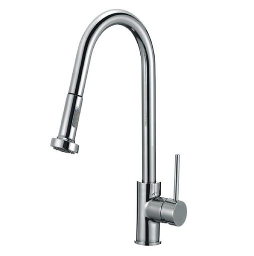 [GRI-UNI-GRI-616] GRIFERIA MONOMANDO ALTO PARA FREGADERO SATINADA CON MANGUERA EXTENSIBLE REF. GRI-616 MARCA UNIQUE