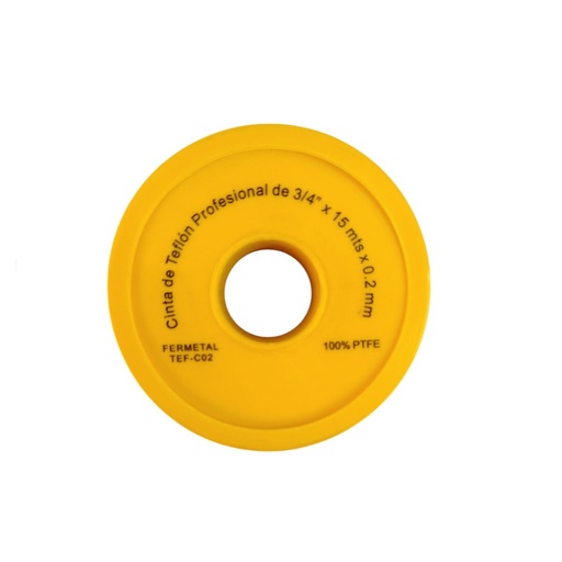 [TEF-FER-TEF-02] TEFLON PROFESIONAL 3/4" X 15 MTS UNIDAD REF. TEF-02 MARCA FERMETAL