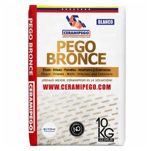 [PEG-CER-BRB10] PEGO BRONCE / PEGO BLANCO SACO 10 KG REF.BRB10 MARCA CERAMIPEGO 