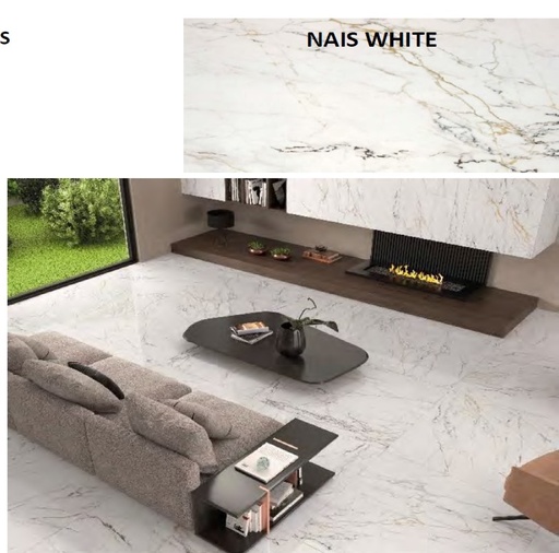 [POR-COL-NAIS-WHITE] PORCELANATO ESPAÑOL DE 1ERA NAIS WHITE 60 X 120 CM (CAJA 1.40  MTS2) MARCA COLORKER ( PRECIO POR CAJA )