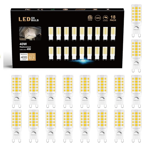 [KIT-SAI-X00427RUGF] KIT BOMBILLO LED TIPO G9 DIMEABLE 4 W 120 V AC 4000 K (KIT 18 UN) REF. X00427RUGF / MARCA SAILSTAR
